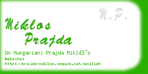 miklos prajda business card